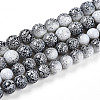 Transparent Baking Painted Glass Beads Strands DGLA-N009-10mm-09-2