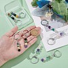 8Pcs Natural Gemstone Keychain KEYC-AR00004-3