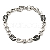 Two Tone 304 Stainless Steel Oval Link Chain Bracelet BJEW-B078-37BP-1