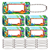 Rectangle PVC Hangtag Ornaments HJEW-WH0080-002-1