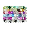 Round Glass Beads Stretch Bracelets BJEW-JB11471-3