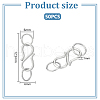 50Pcs 304 Stainless Steel S-Hook Clasps FIND-UN00008-3
