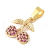 304 Stainless Steel Micro Pave Cubic Zirconia Pendants STAS-V013-05G-2