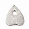 Non-Tarnish 304 Stainless Steel Pendants STAS-F290-16P-1