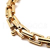 Ion Plating(IP) 304 Stainless Steel Rctangle Link Chain Necklace for Men NJEW-E038-08G-3