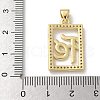 Brass Micro Pave Cubic Zirconia Pendants KK-P294-17G-02-3