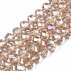Electroplate Glass Beads Strands EGLA-A034-T3mm-B24-4