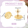12Pcs Ion Plating(IP) 304 Stainless Steel Stud Earring Findings STAS-LP0001-12-2
