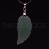 Natural Green Aventurine Pendants WI-PW0001-085O-1