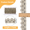 DICOSMETIC 5 Yards Polyester Wavy Flower Lace Trim OCOR-DC0001-15-2