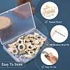  36Pcs 9 Styles Rectangle & Flower & Butterfly & Star Ash Wood Stud Earring Findings EJEW-TA0001-19-14