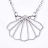 Non-Tarnish 201 Stainless Steel Pendant Necklaces NJEW-T009-JN068-1-40-1