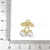 Brass Micro Pave Clear Cubic Zirconia Pendants KK-M322-51G-3