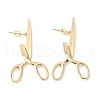 Alloy Scissor Stud Earrings for Unisex EJEW-V006-06KCG-2