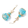 Angel Star Handmade Glass Seed Beads & Glass Dangle Earrings for Women EJEW-MZ00393-03-4