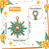 HOBBIESAY 50PCS Zinc Alloy Solar Eclipse Pendants PALLOY-HY0001-04-2