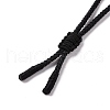 Natural Rose Quartz Triskele/Triskelion Pendant Necklace with Nylon Cord for Women NJEW-E091-01E-5