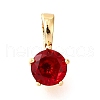 Brass Micro Pave Cubic Zirconia Charms KK-D356-05C-G-1