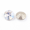 Pointed Back & Back Plated Glass Rhinestone Cabochons RGLA-J012-8mm-001MO-2