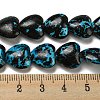 Spray Painted Synthetic Turquoise Beads Strands G-E617-B08-01-5