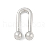 Rack Plating Brass U Shape Links Buckle for Dress Lingria Bikini Swimming Wear Accessories KK-A224-24B-P-1
