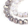 Electroplate Glass Beads Strands EGLA-T021-8mm-15-01-2