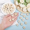 Globleland 60Pcs 6 Styles Unfinished Natural Wood Printed Beads WOOD-GL0001-13B-3