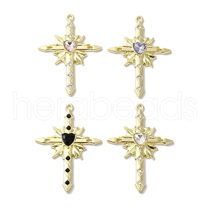 Rack Plating Alloy Pendants FIND-I039-041G-1