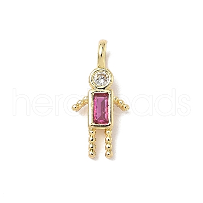 Brass Micro Pave Cubic Zirconia Pendants ZIRC-I356-17G-A06-1