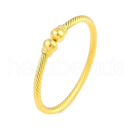 Round Brass Open Cuff Bangles BJEW-Z074-02G-1
