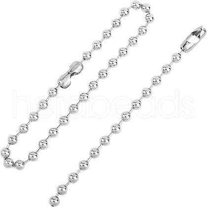 Unicraftale 304 Stainless Steel Ball Chain Bracelets and Necklaces Jewelry Sets SJEW-UN0001-01P-1