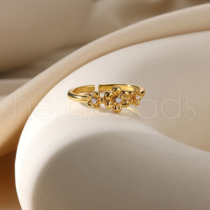 304 Stainless Steel Adjustable Cuff Rings for Women RJEW-B131-01B-1