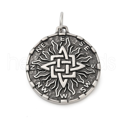 316 Surgical Stainless Steel Pendants STAS-D304-27AS-1