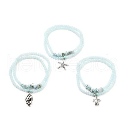 Stretch Bracelets Sets BJEW-JB05586-1