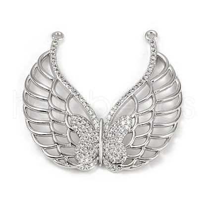 Brass Micro Pave Cubic Zirconia Pendants KK-M322-24P-1