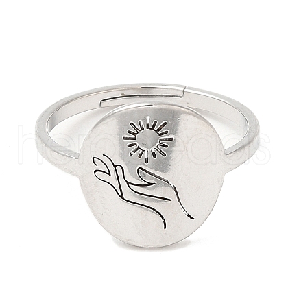 Non-Tarnish 304 Stainless Steel Adjustable Rings RJEW-K245-52P-1