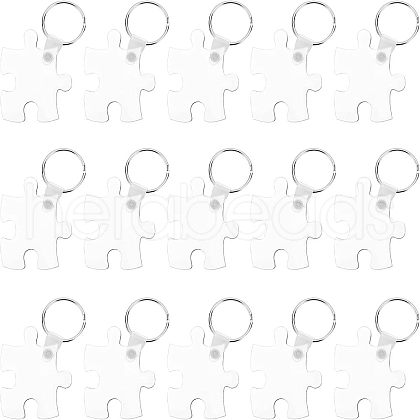 CHGCRAFT 20 Sets Sublimation Blanks Keychains KEYC-CA0001-05-1