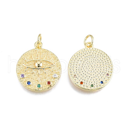 Brass Pave Cubic Zirconia Pendants KK-N231-348B-01-1