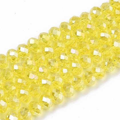 Electroplate Glass Beads Strands EGLA-A034-T2mm-B21-1