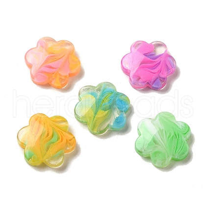 Gradient Color Transparent Resin Decoden Cabochons X-RESI-D008-06C-1
