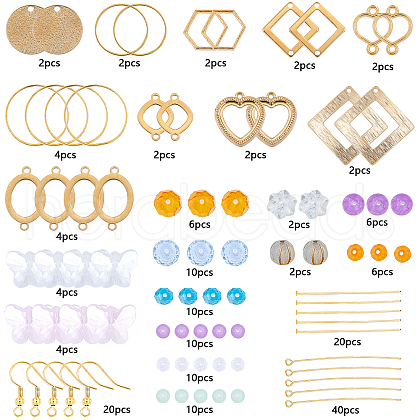 SUNNYCLUE DIY Geometry Earring Making Kits DIY-SC0012-15-1