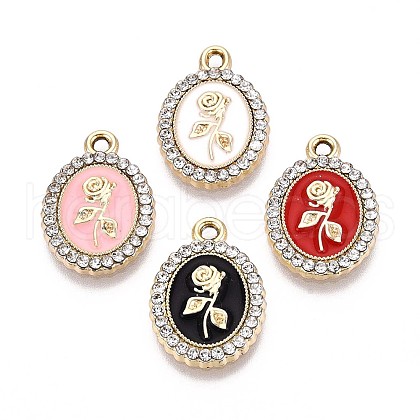 Alloy Enamel Pendants ENAM-T020-112KCG-1