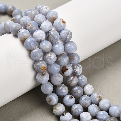 Natural Blue Lace Agate Beads Strands G-NH0043-A01-01-1