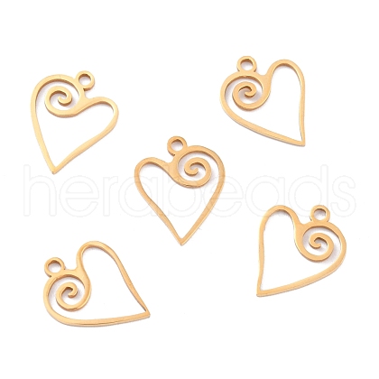 Ion Plating(IP) 201 Stainless Steel Pendants STAS-K003-08G-1