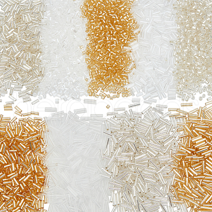 HOBBIESAY 2700 Pcs Glass Bugle Beads SEED-HY0001-21-1