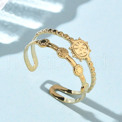 304 Stainless Steel Cuff Rings RJEW-P150-13G-1