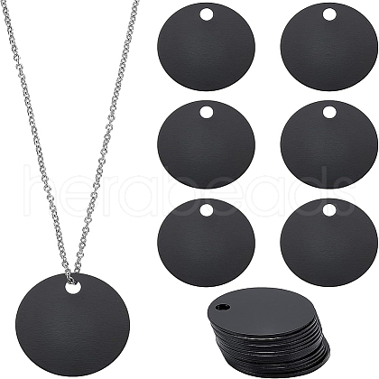 BENECREAT 20Pcs Aluminum Blank Metal Tag FIND-BC0001-87-1