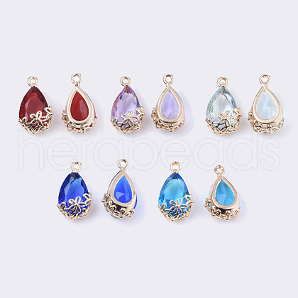 Transparent Glass Pendants X-GLAA-T007-05-M-1