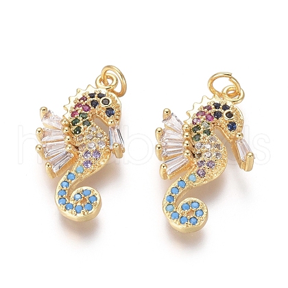 Golden Plated Brass Pendants ZIRC-L087-008G-1