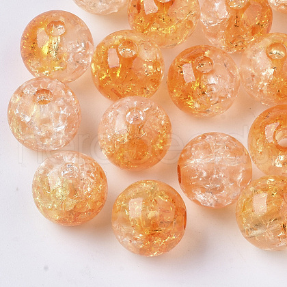 Transparent Crackle Acrylic Beads CACR-N002-08-1